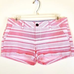 Pink and White SO Shorts.